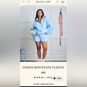 Women's Light Blue Fleece Pullover